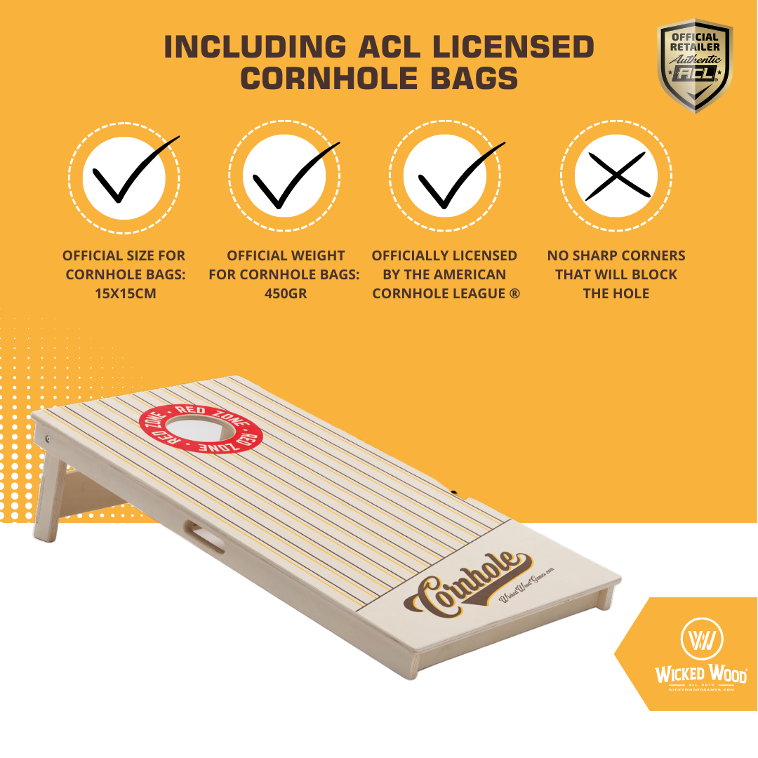 VINTAGE - Cornhole Set - 2 board / 2x4 zakjes Cornhole sets Wicked Wood Games