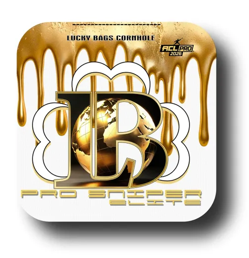 Lucky Bags - Pro Sniper Elite 2026 - ACL Pro Cornhole Bags Lucky Bags World Drip 2026 - White