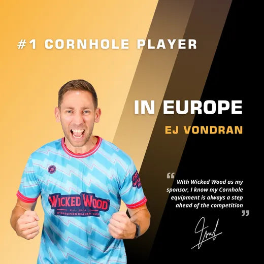 Cornhole Set - 90x60 - Blue Cornhole sets Wicked Wood Games