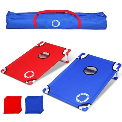 Cornhole Beach Set - 90x60cm - Red Zone - Incl 2x4 Cornhole Zakjes en Draagtas Recreatieve Sets Wicked Wood Games