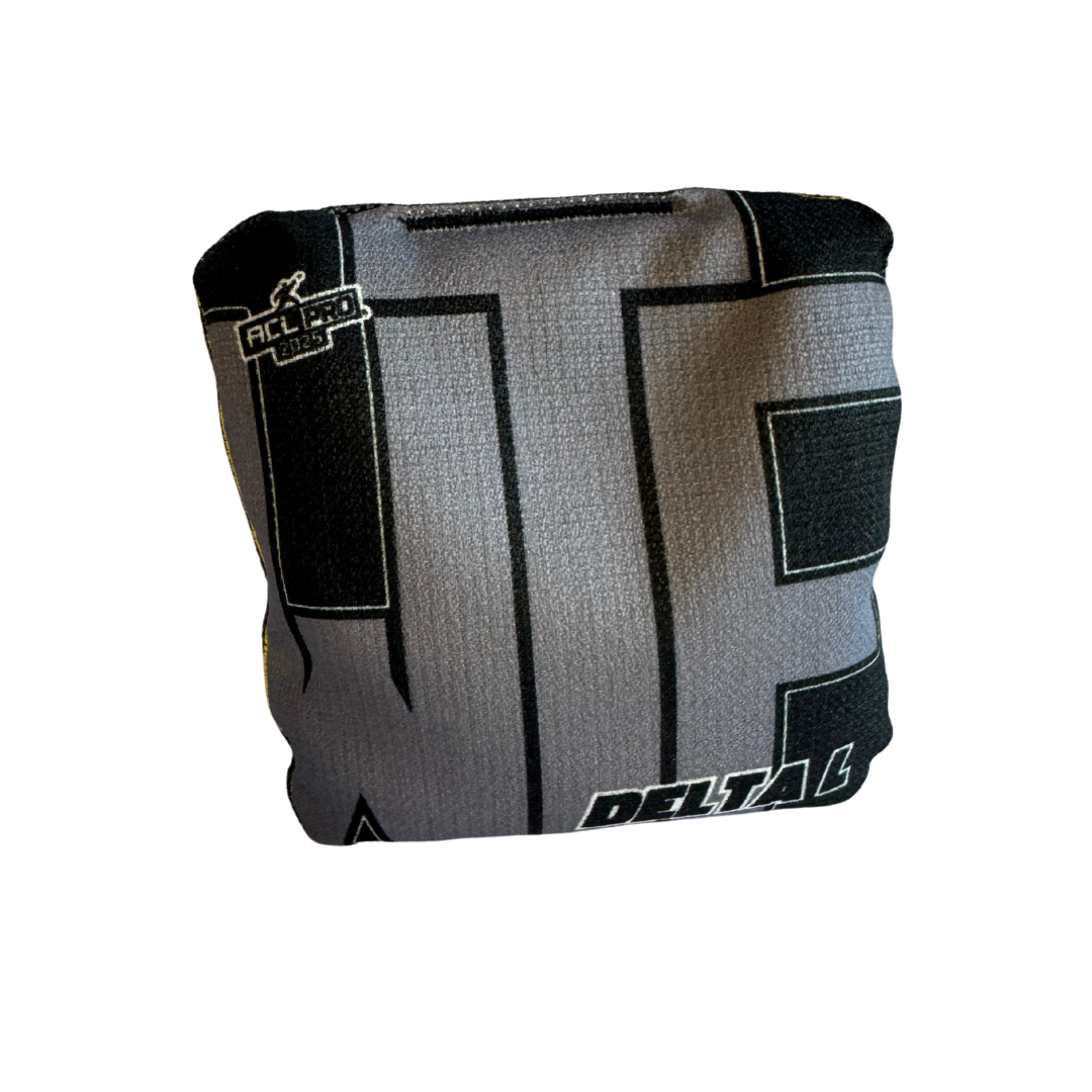 WTF - Delta - ACL Pro Bags - 2025 Cornhole Bags Wicked Wood Games L-Grey-Black