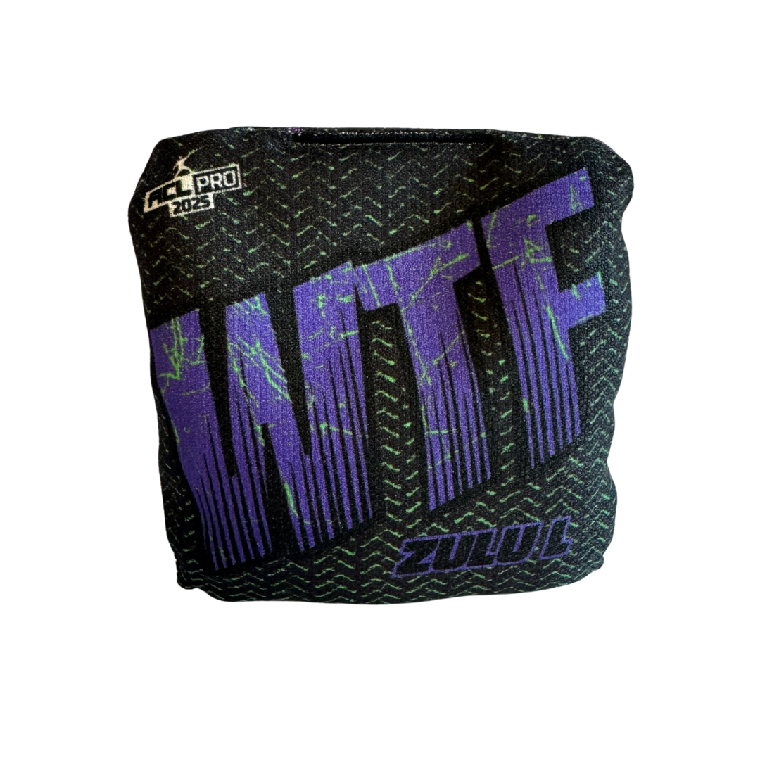 WTF - Zulu - ACL Pro Bags - 2025 Cornhole Bags Wicked Wood Games Purple-Grey-L