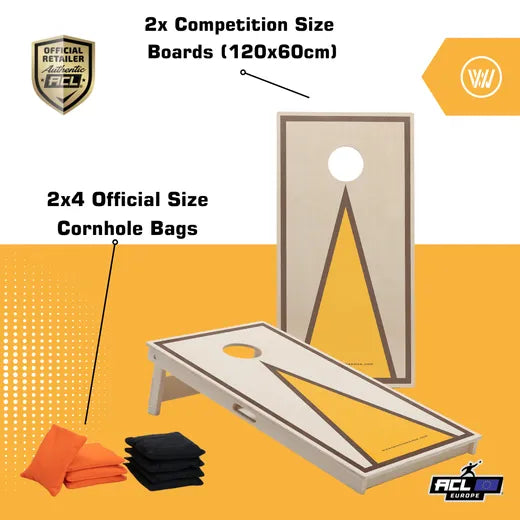 TRIANGLE - Cornhole Set - 2 board / 2x4 zakjes Cornhole sets Wicked Wood Games