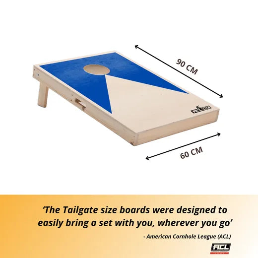 Cornhole Set - 90x60 - Blue Cornhole sets Wicked Wood Games
